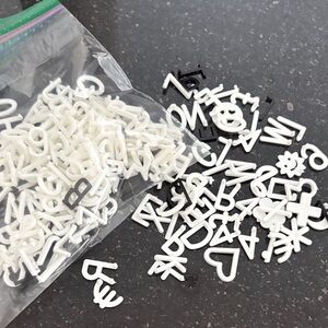 White and Black Letter Party Decorations